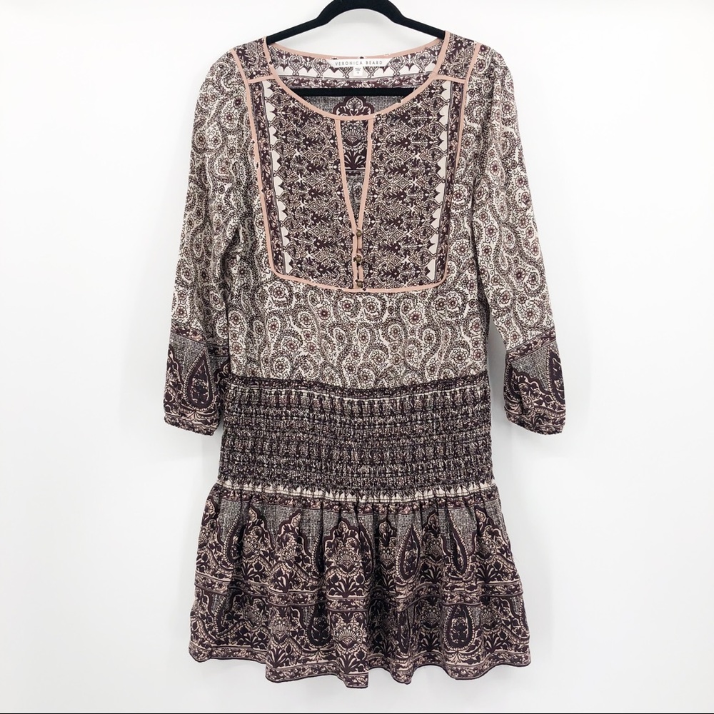 Veronica Beard Makai Printed Boho Silk Dress